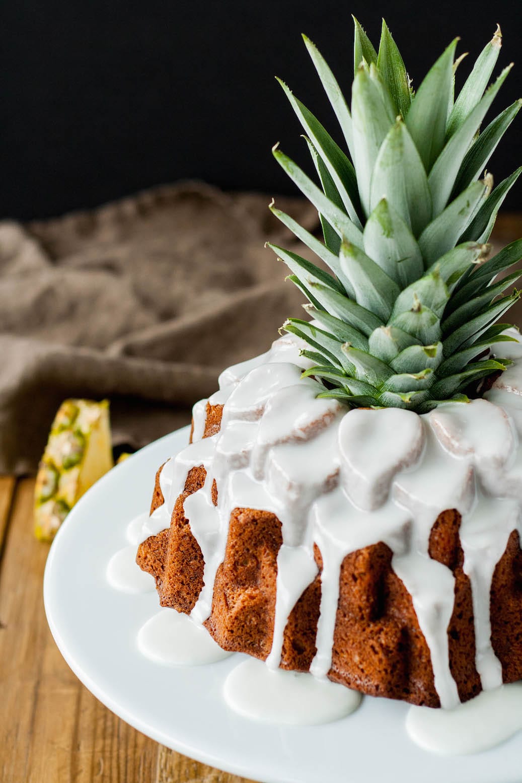 Angled shot of the bundt