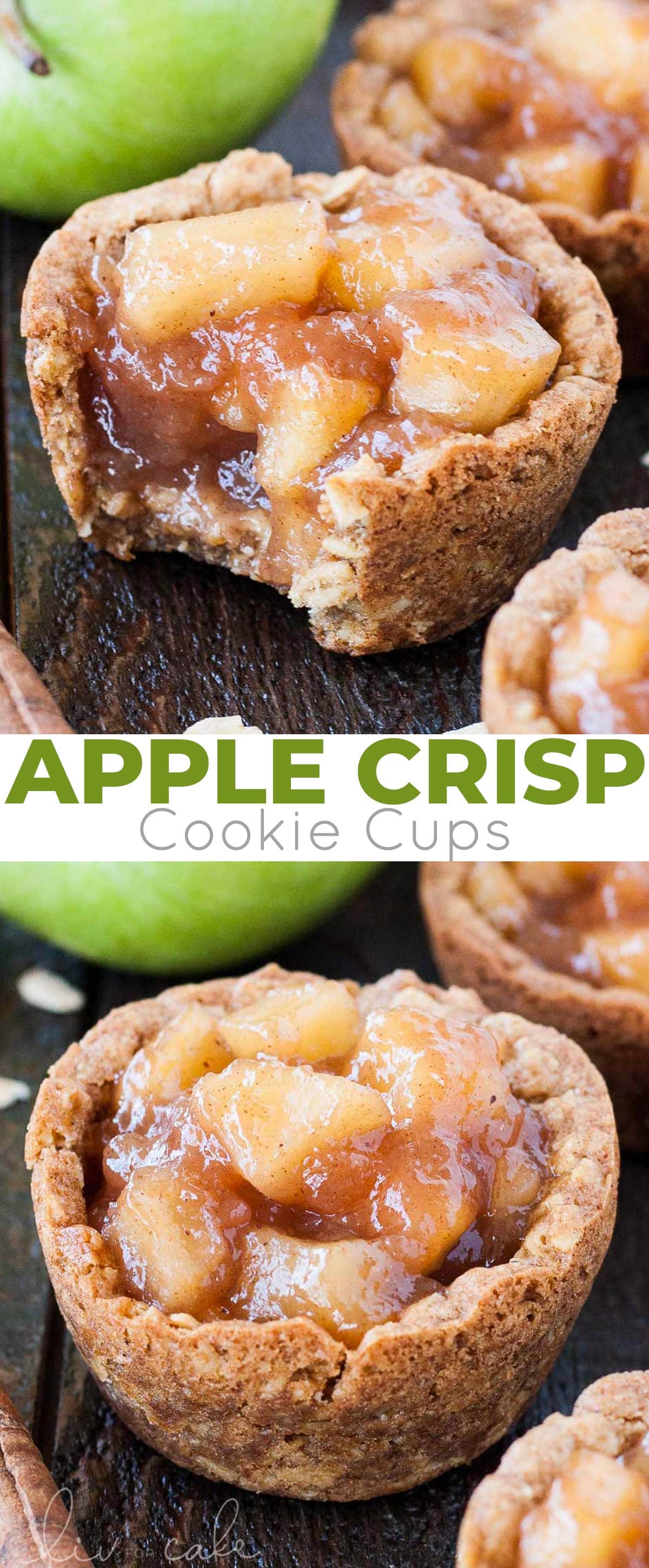 Apple Crisp Cookie Cup collage