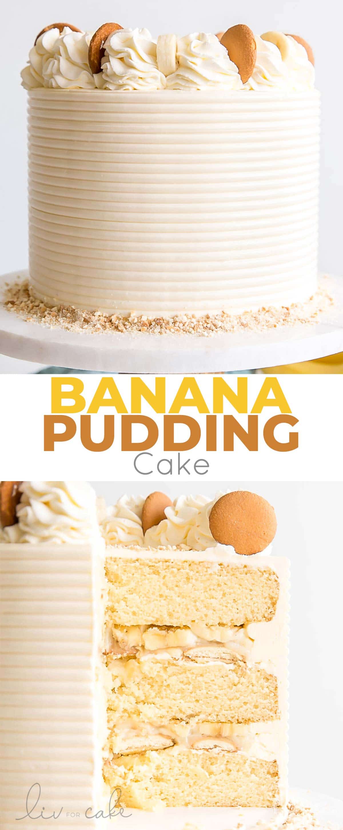 Banana Pudding Cake collage