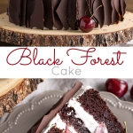 Black forest cake photo collage