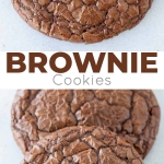 These brownie cookies are your favourite chewy chocolate brownies in cookie form! | livforcake.com