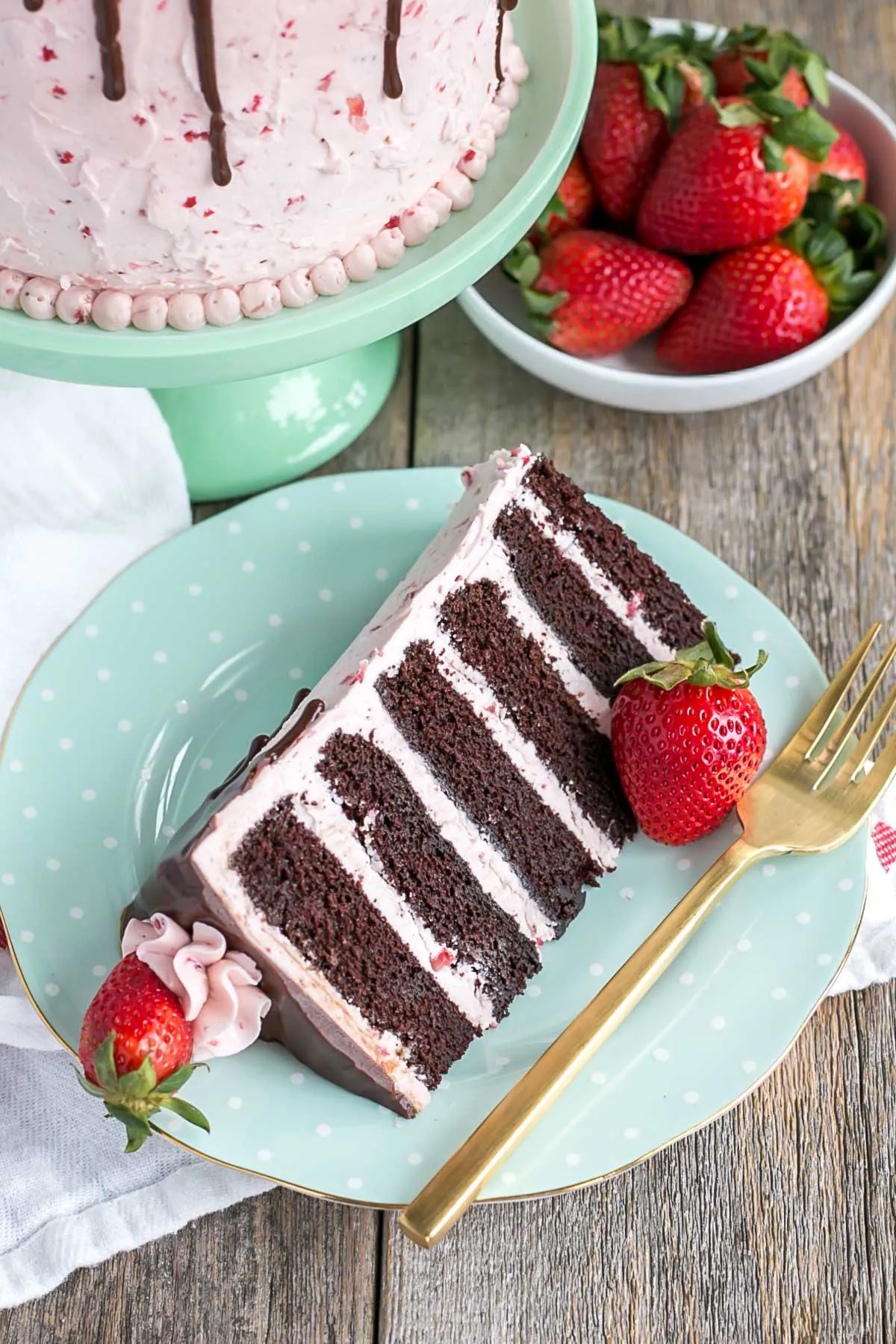 Slice of cake on a plate.