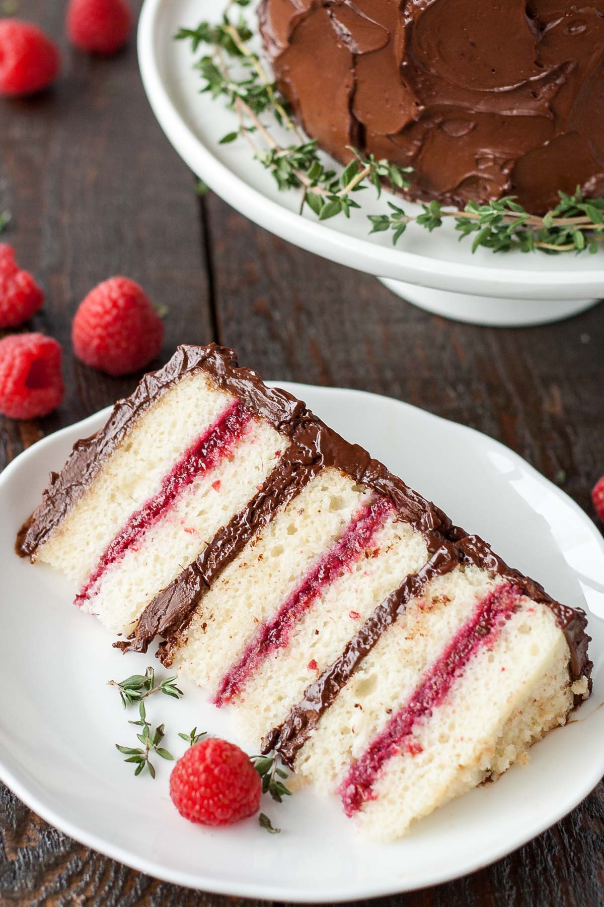 A slice of cake on a plate