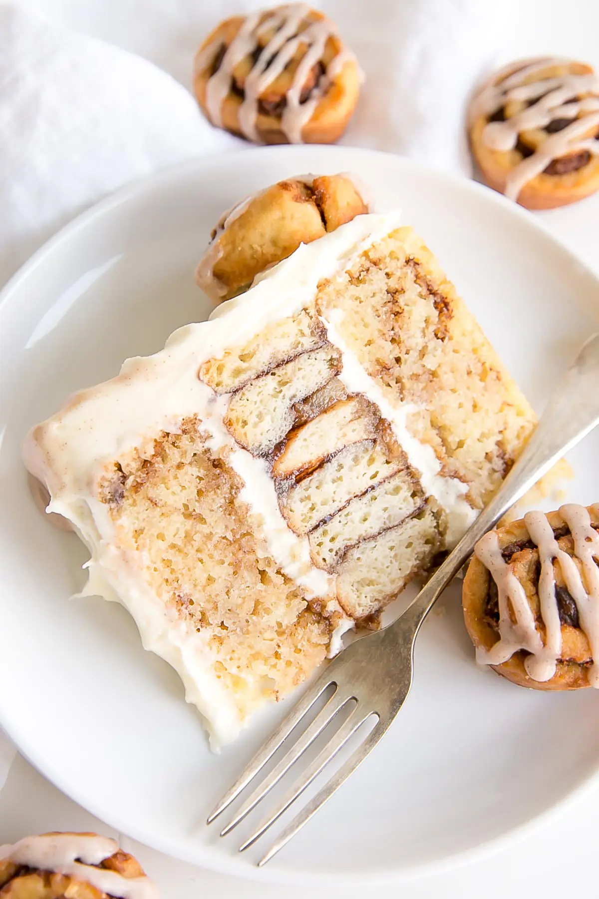 Slice of cake on a plate.