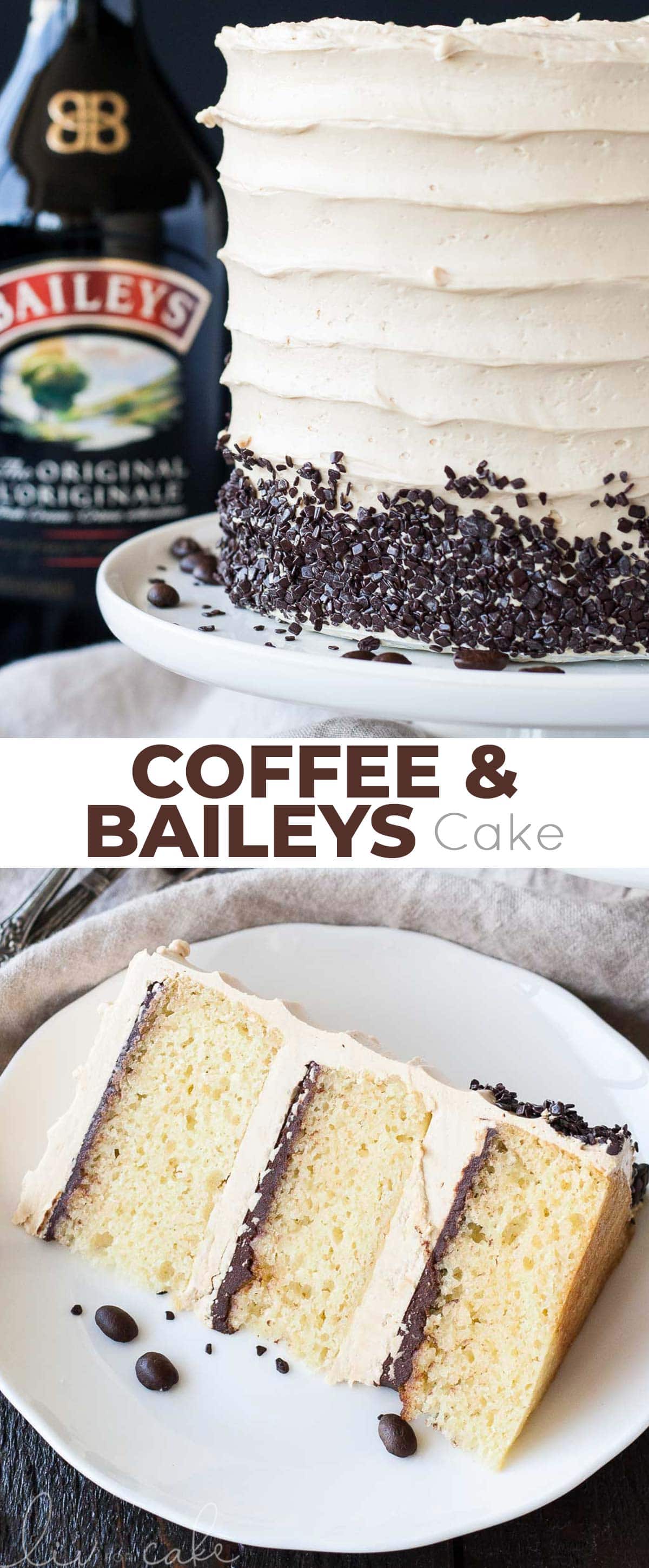 Coffee Baileys Cake photo collage