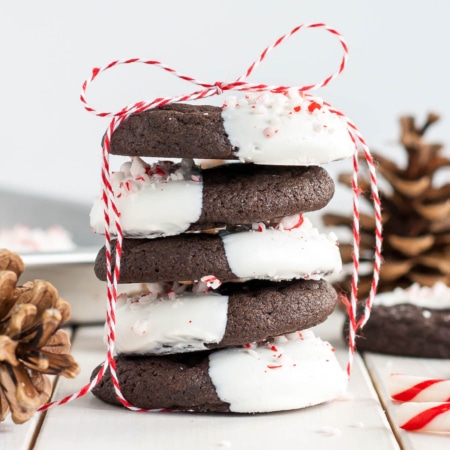 A stack of holiday cookies