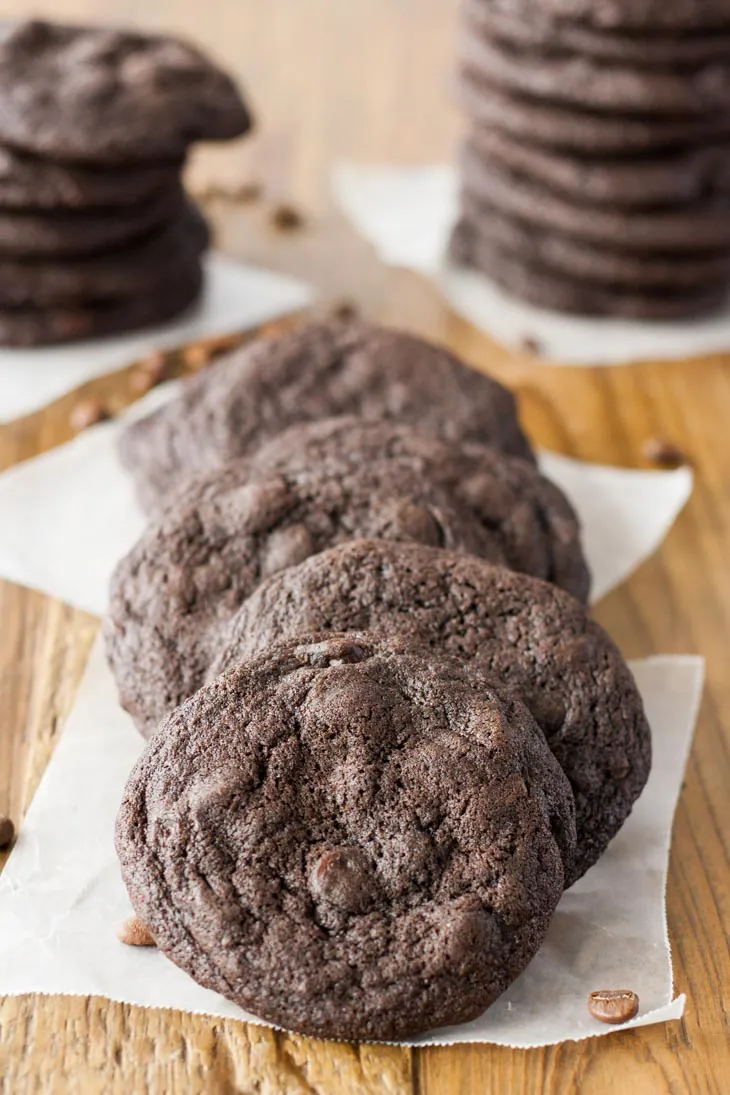 Cookies on a wooden table.