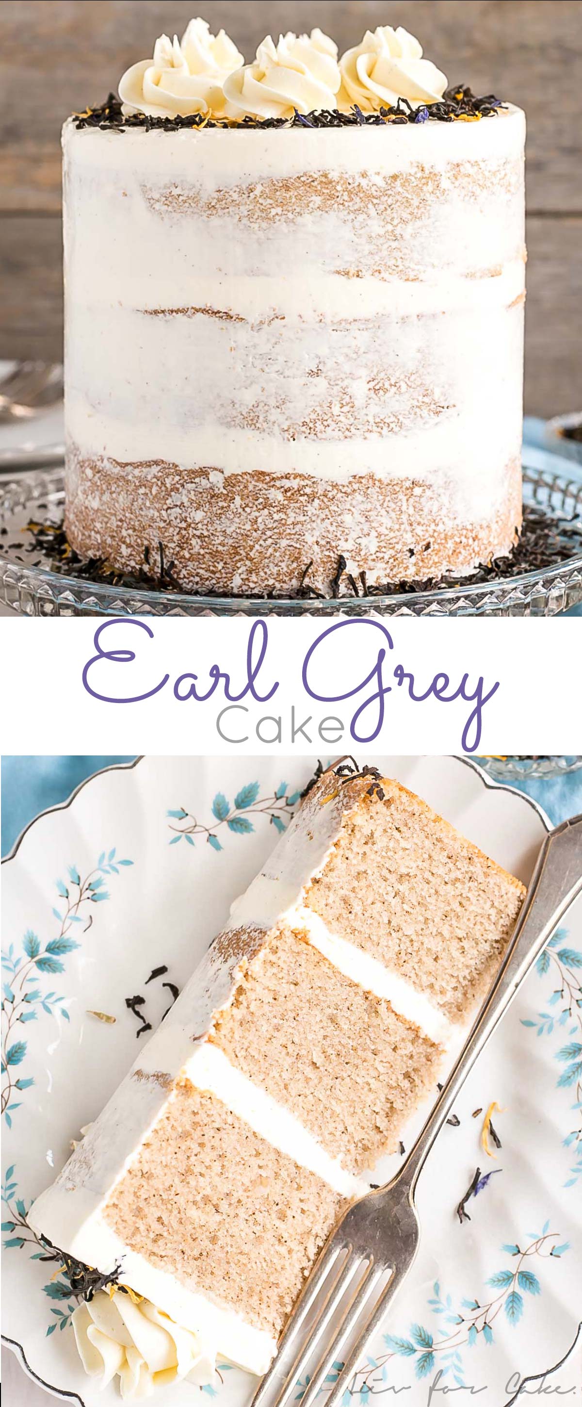 Earl Grey Cake photo collage.