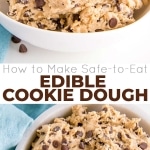 This easy edible cookie dough recipe is the perfect sweet treat! Eggless cookie dough with heat-treated flour makes it safe for everyone to eat! | livforcake.com