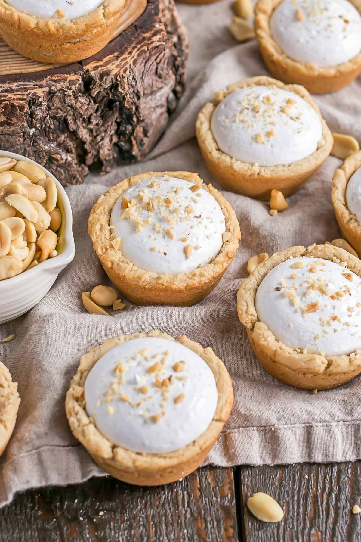 Peanut butter and marshmallow cookie cups.