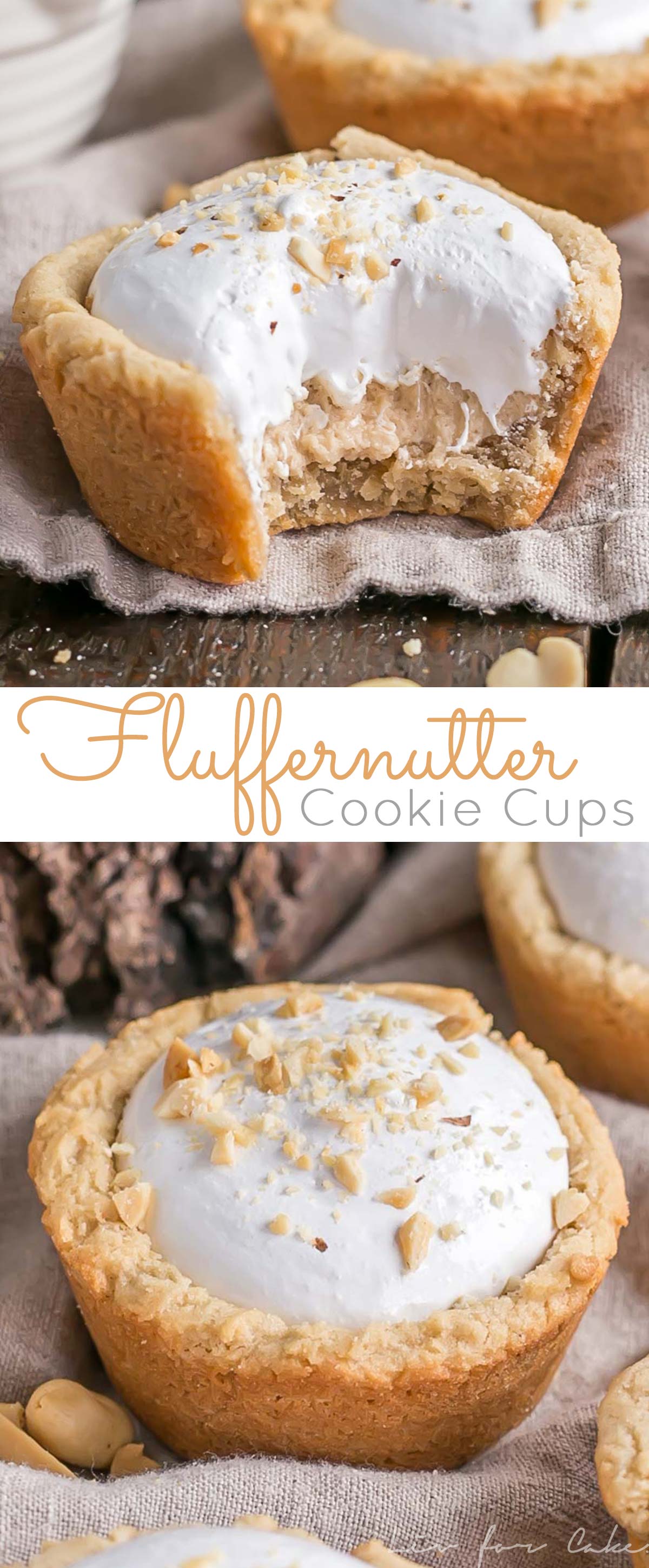 Fluffernutter Cookie Cup collage