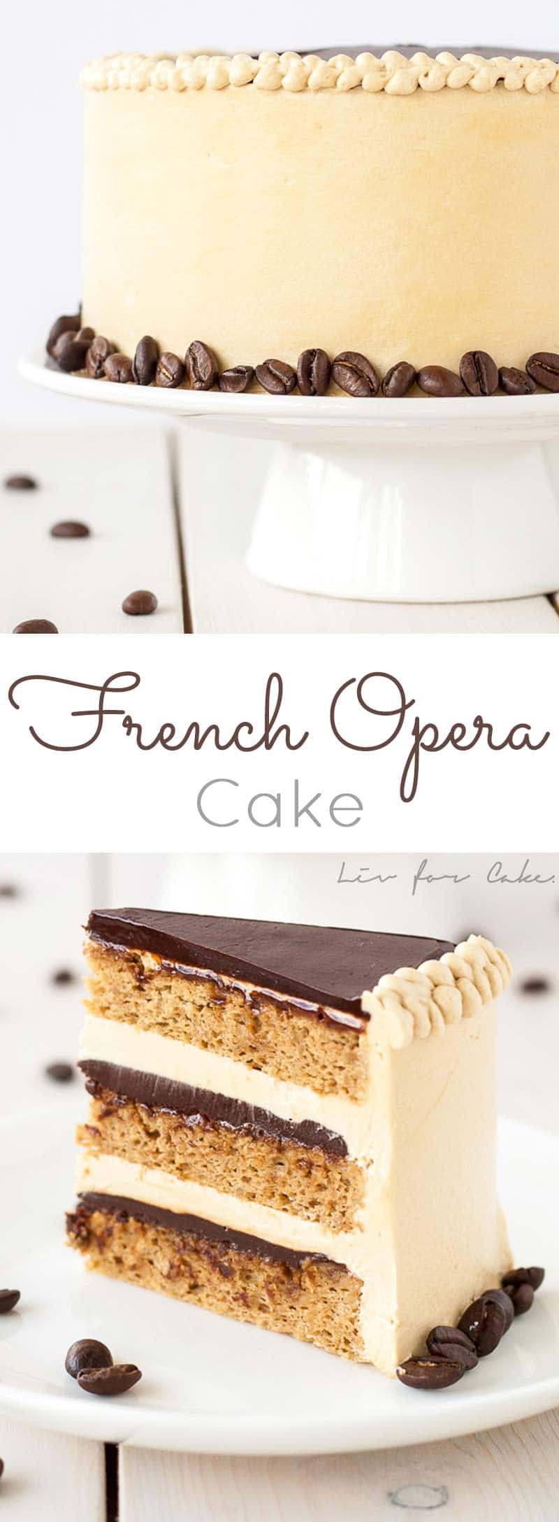 French Opera Cake collage