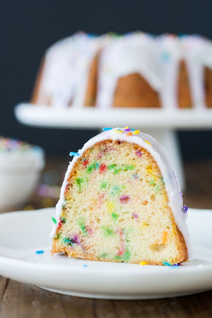 A close up of a piece of cake on a plate