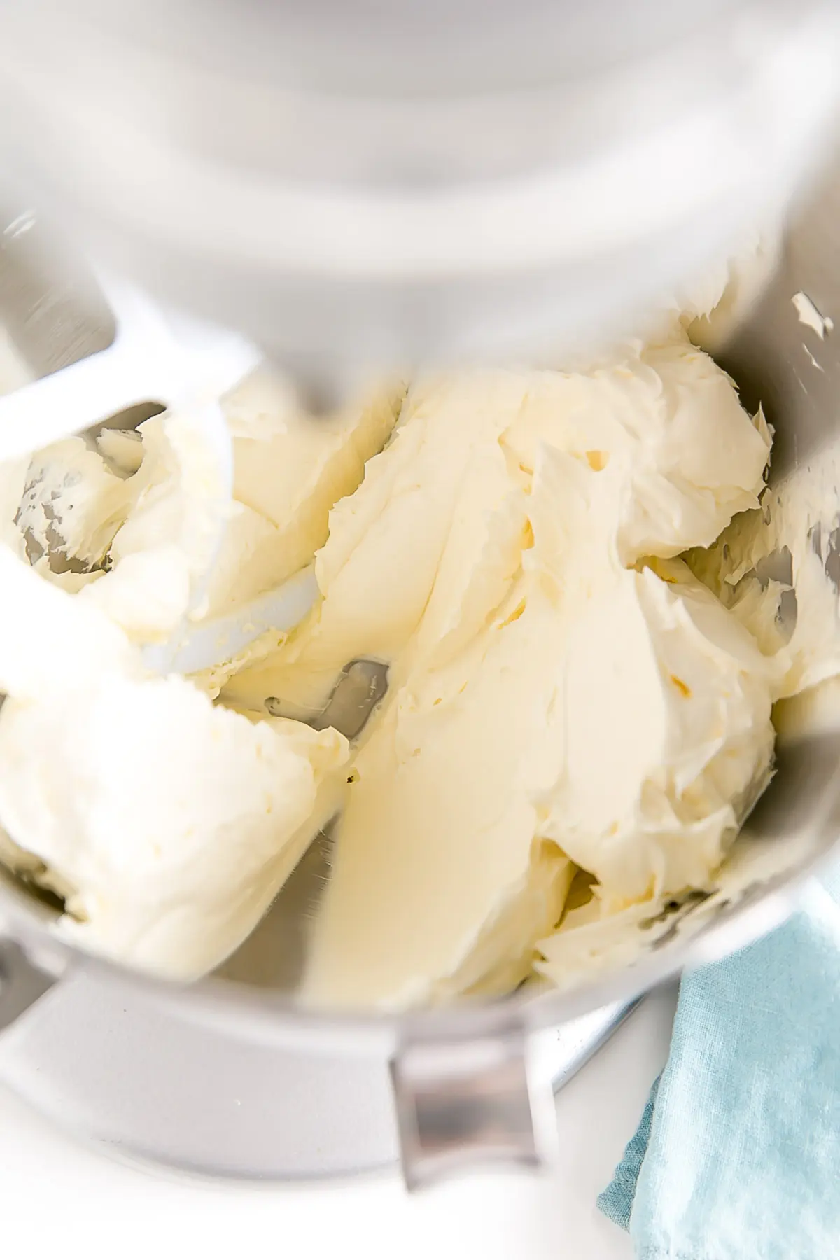 Butter whipped until it's pale and fluffy.