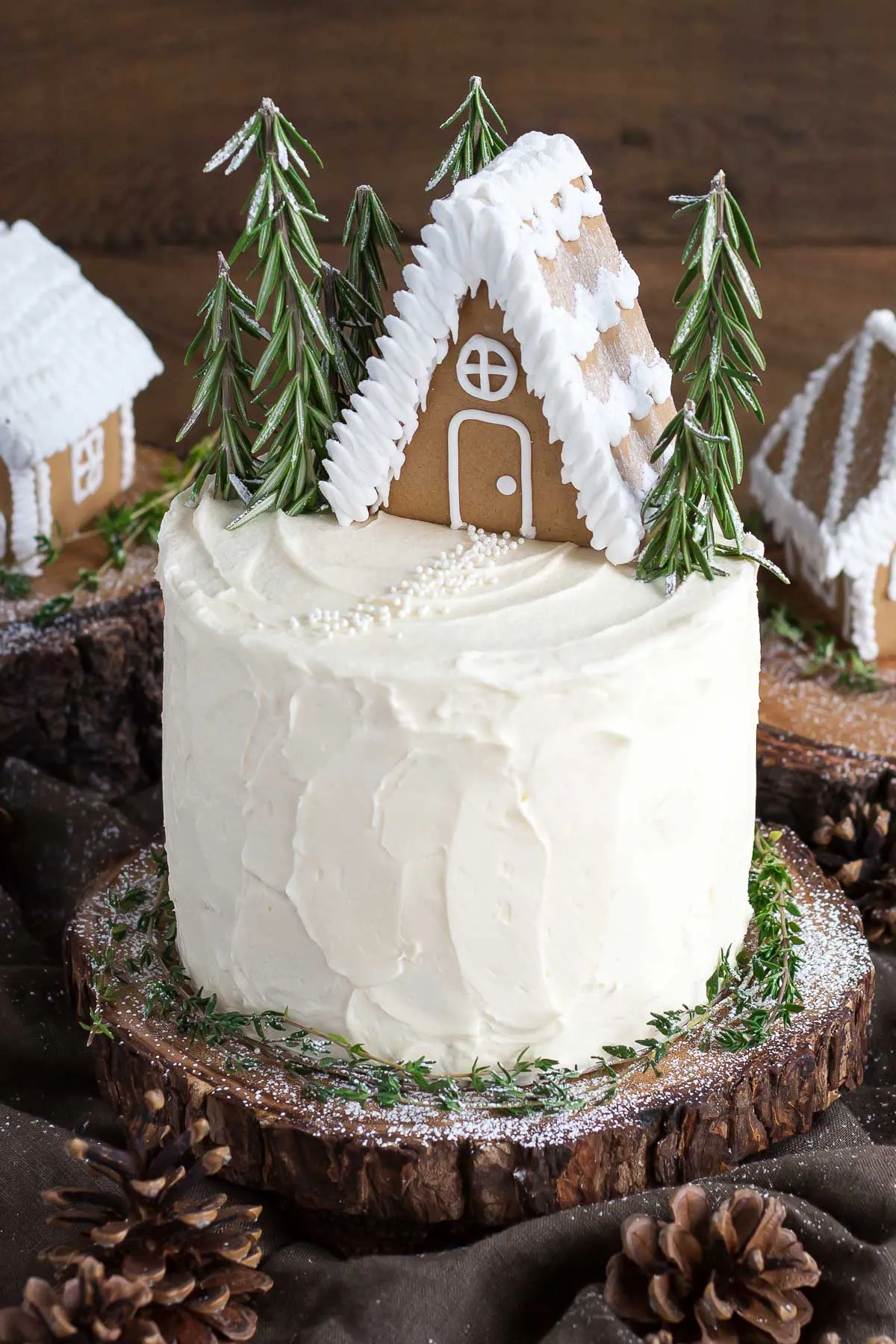 Close up of a gingerbread cake