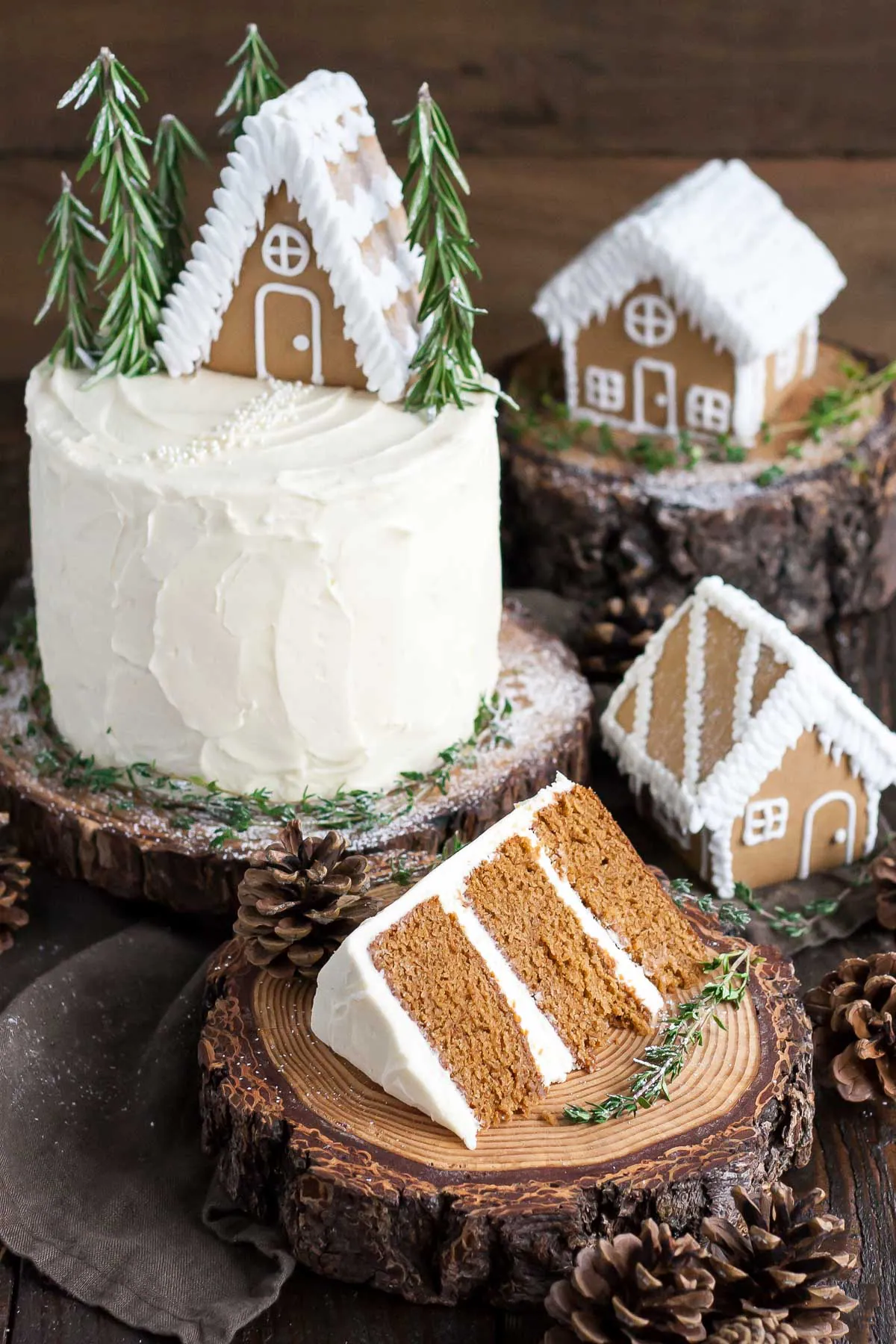 Slice of cake on a plate.