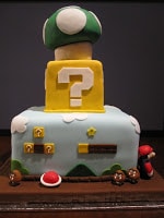 Three tier Super Mario cake.