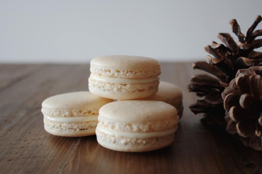 A group of three macarons