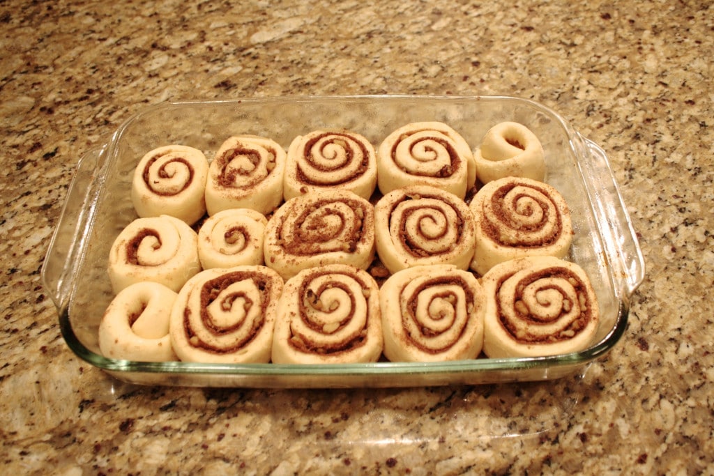 Cinnamon rolls risen overnight