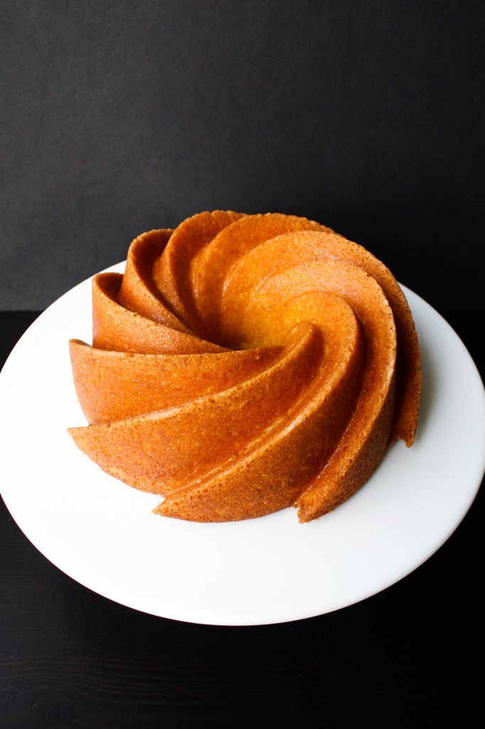 Meyer lemon Bundt cake before glaze.