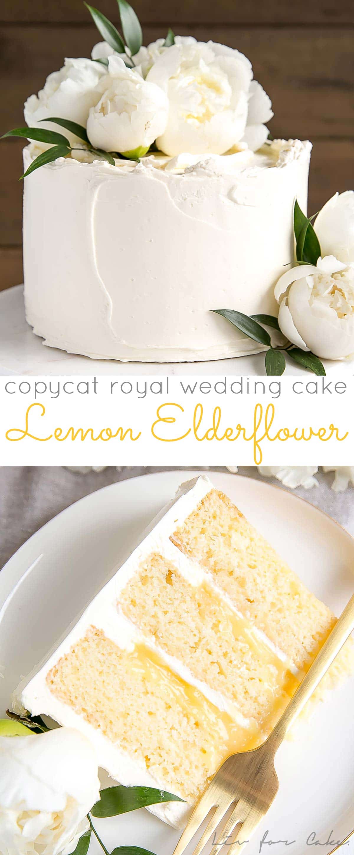 Lemon Elderflower Cake photo collage