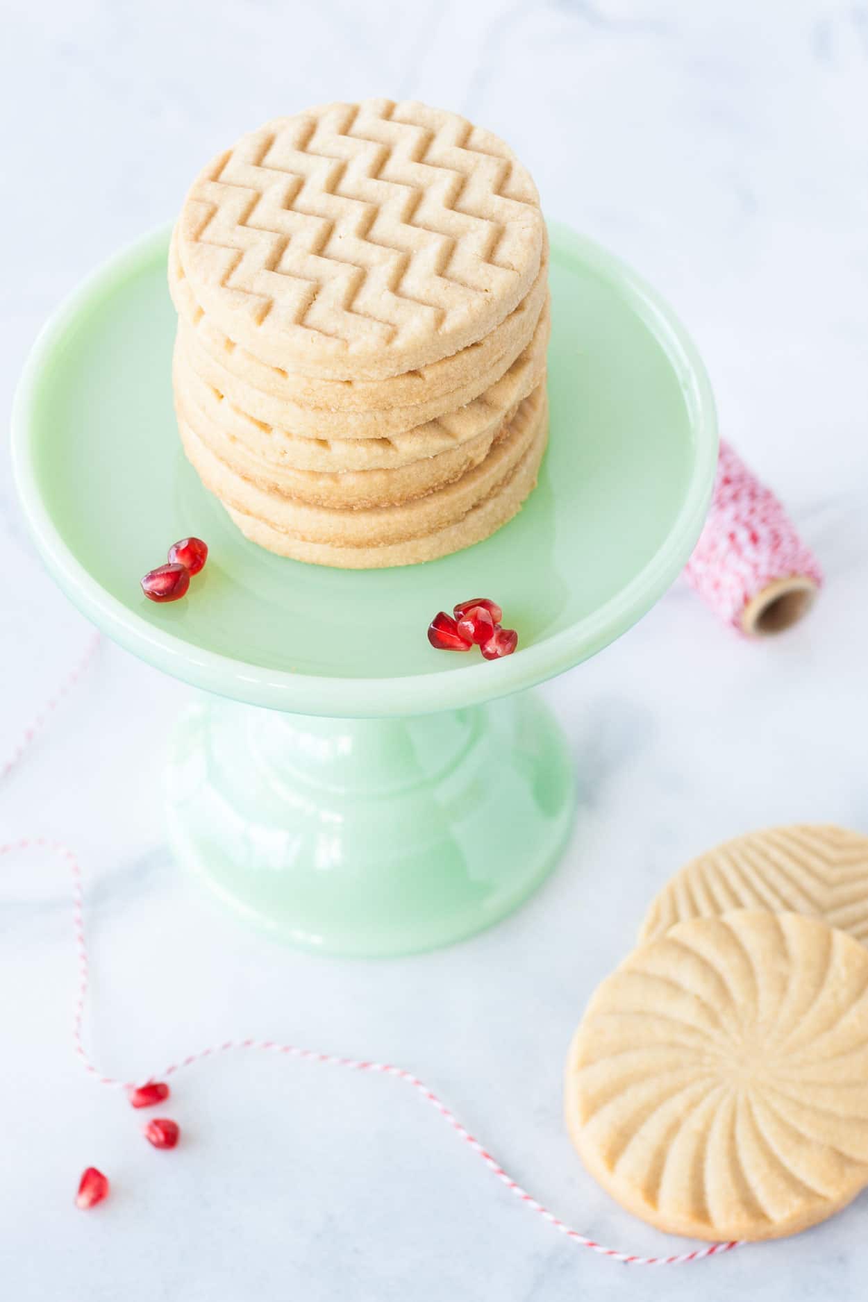 Angled shot of the cookies