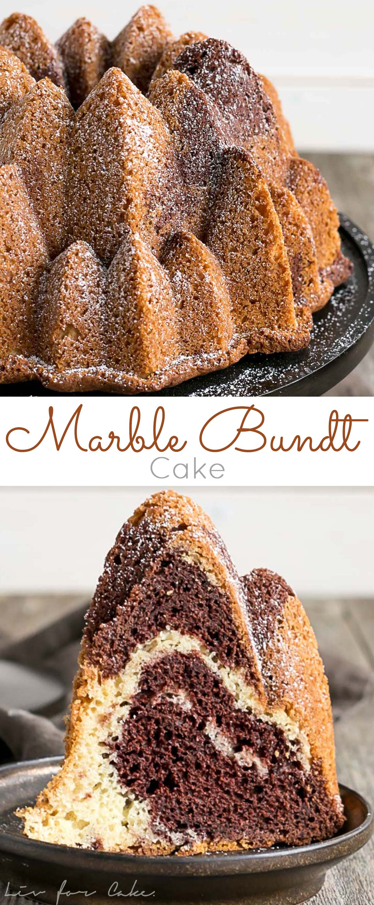 Bundt cake photo collage