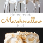 Make your own Marshmallow Fluff at home with a few simple ingredients! Perfect as a filling but works great as a simple frosting too! | livforcake.com