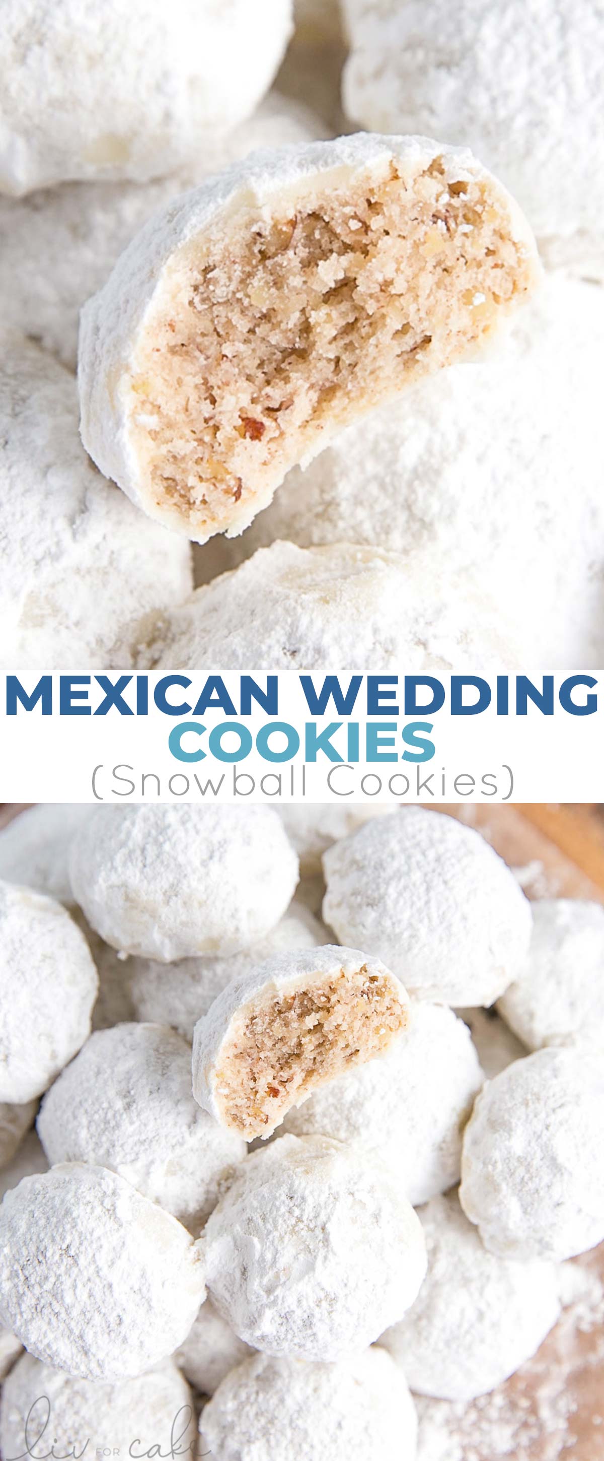 Collage photo of Mexican Wedding Cookies