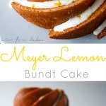 Meyer lemon Bundt Cake photo collage.