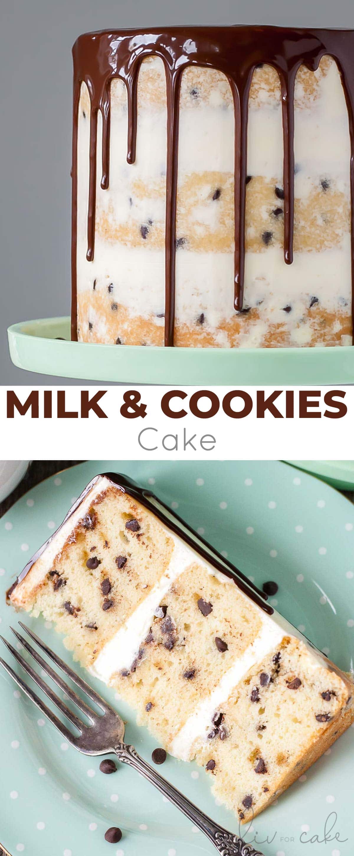 Milk & Cookies Cake collage