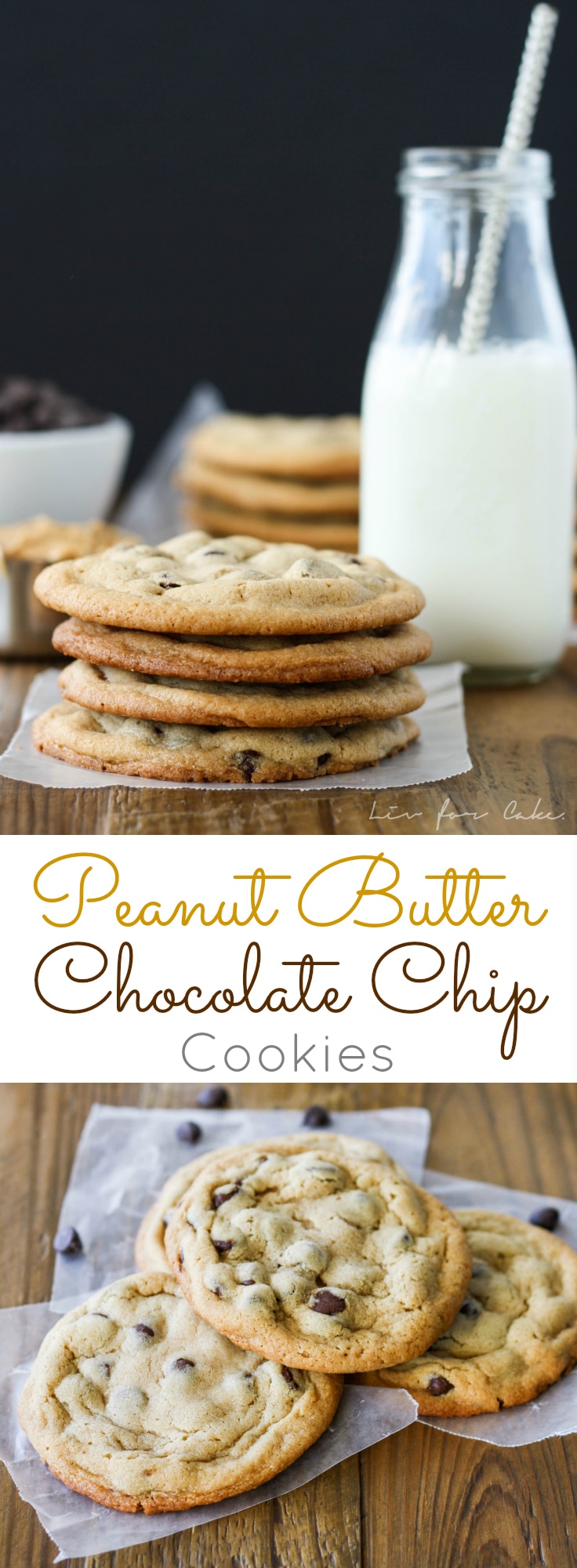 Peanut Butter Chocolate Chip Cookies collage