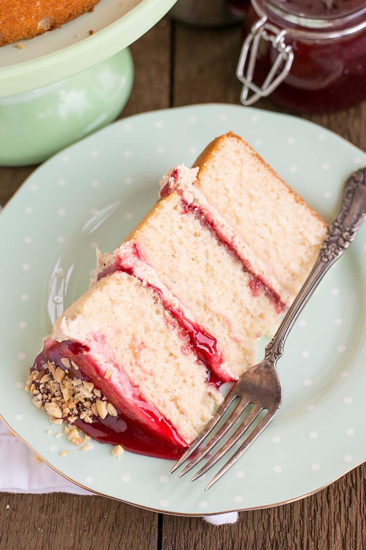 A slice of cake on a plate