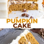 pumpkin cake photo collage