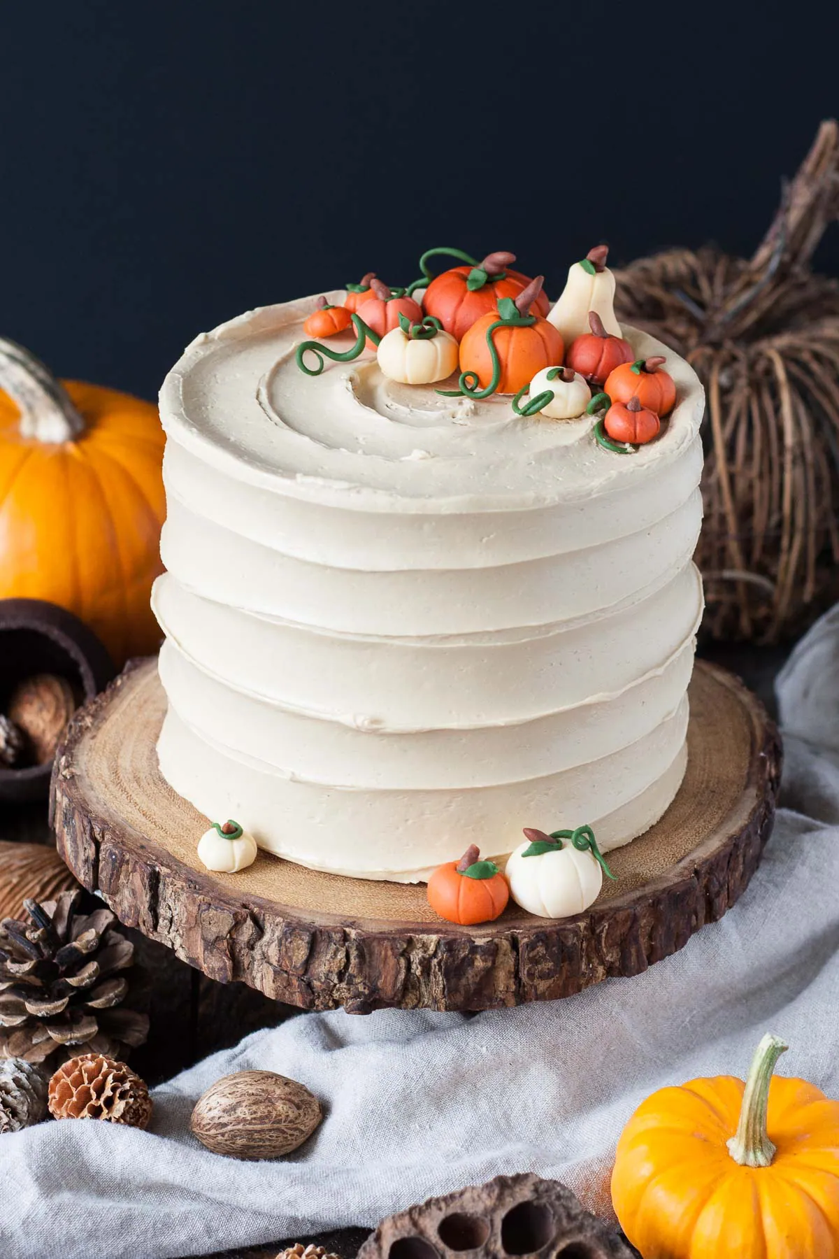 Pumpkin Spice Latte Cake with an espresso buttercream