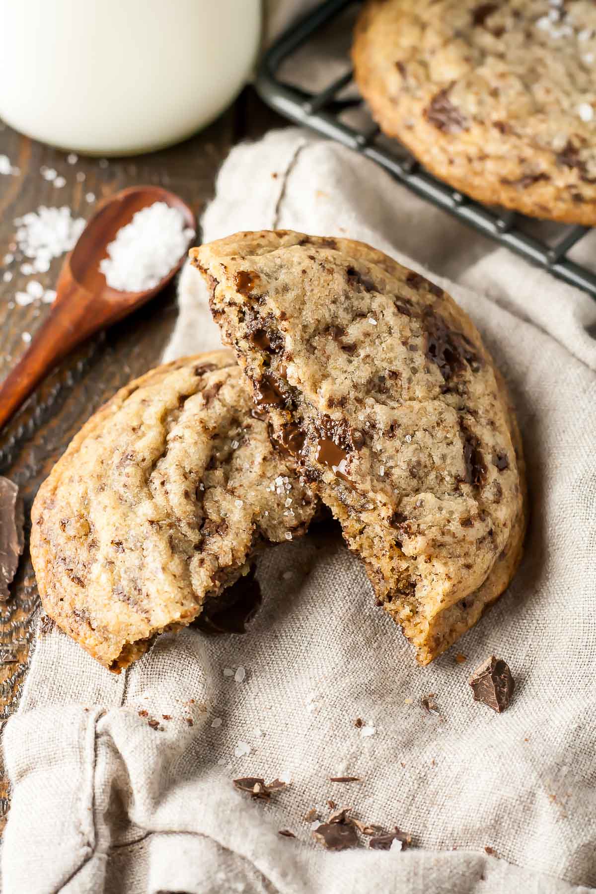 Cookie cut in half