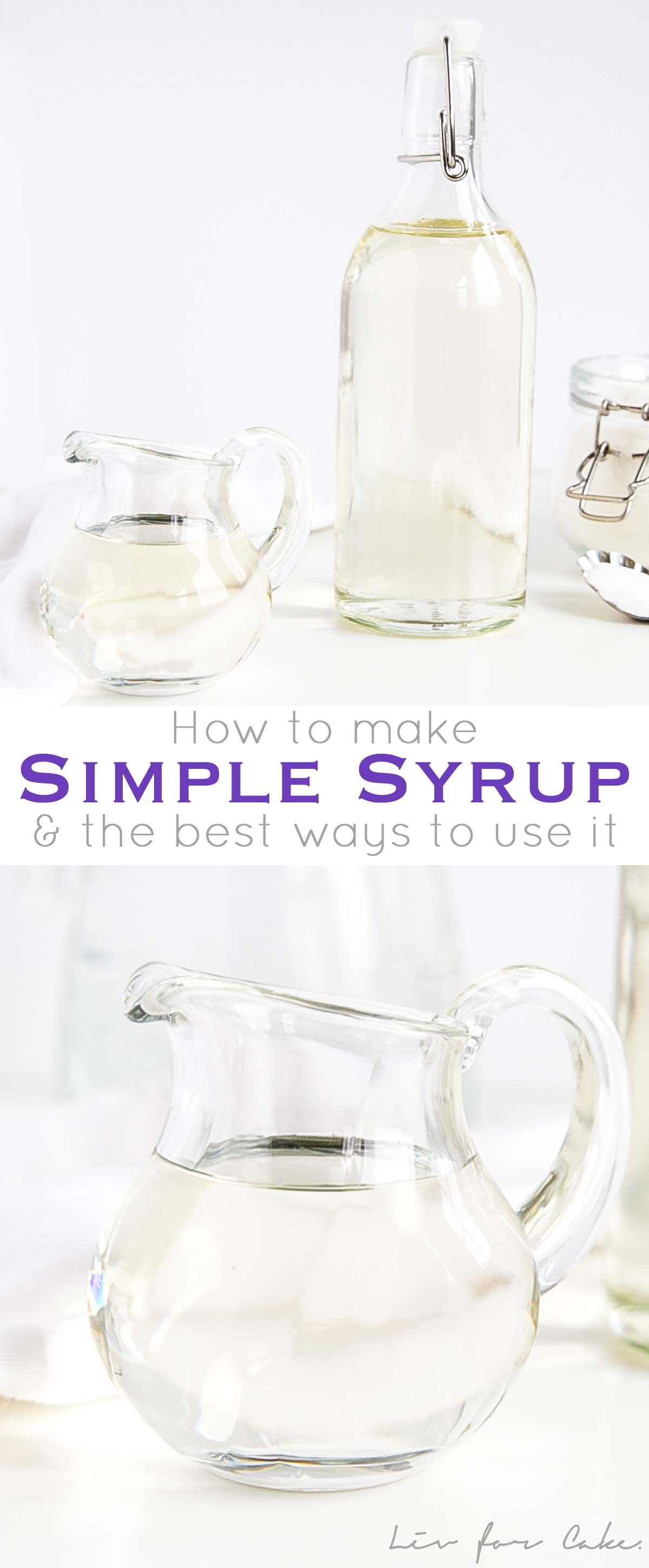 Collage photo for simple syrup