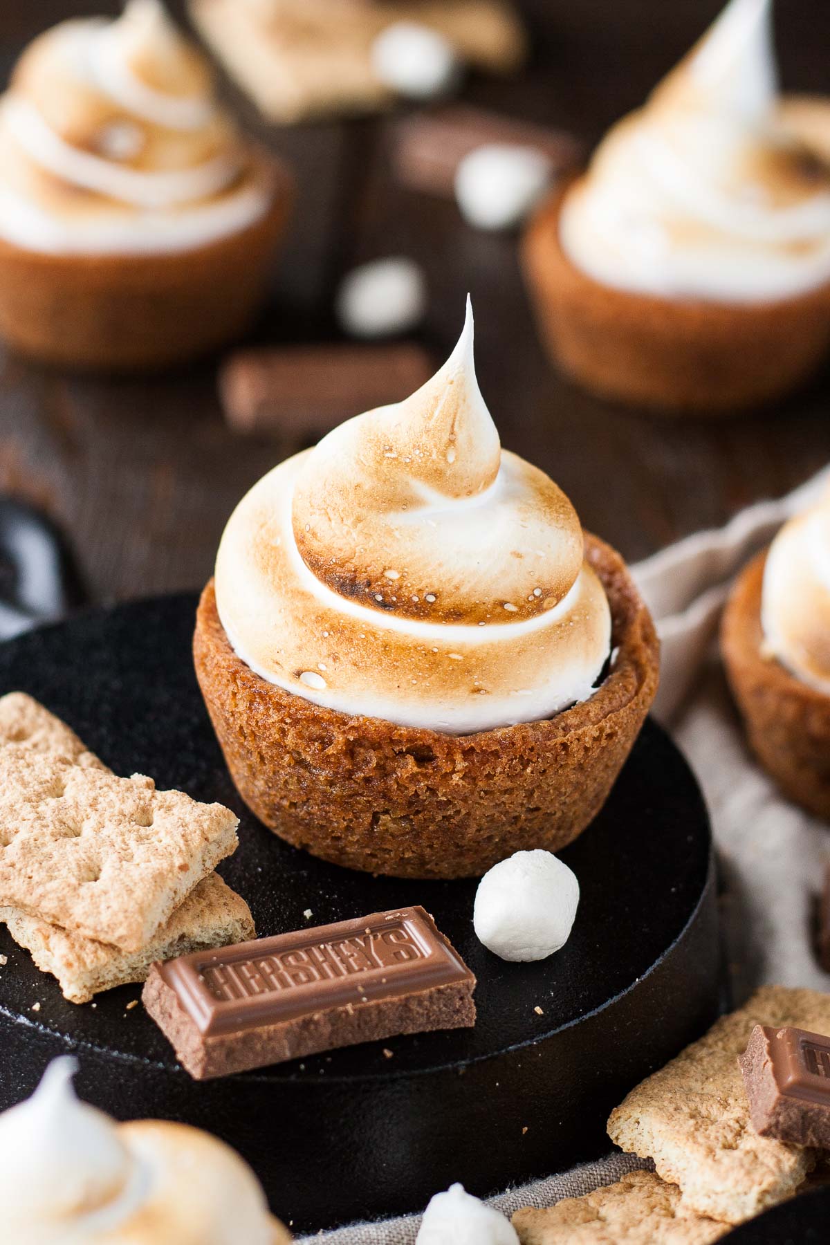 Overhead shot of a cookie cup