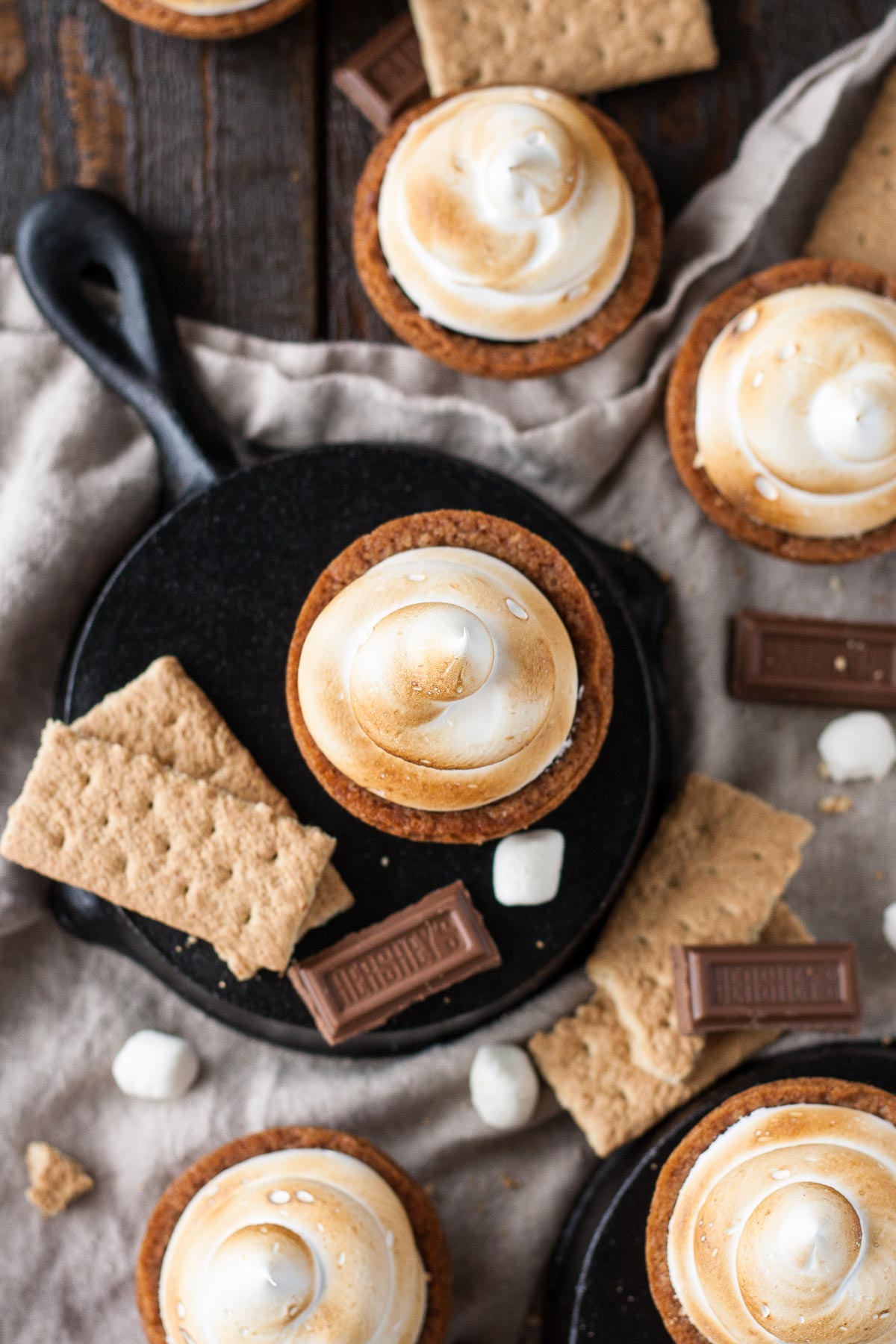 overhead photo of cookie cups 