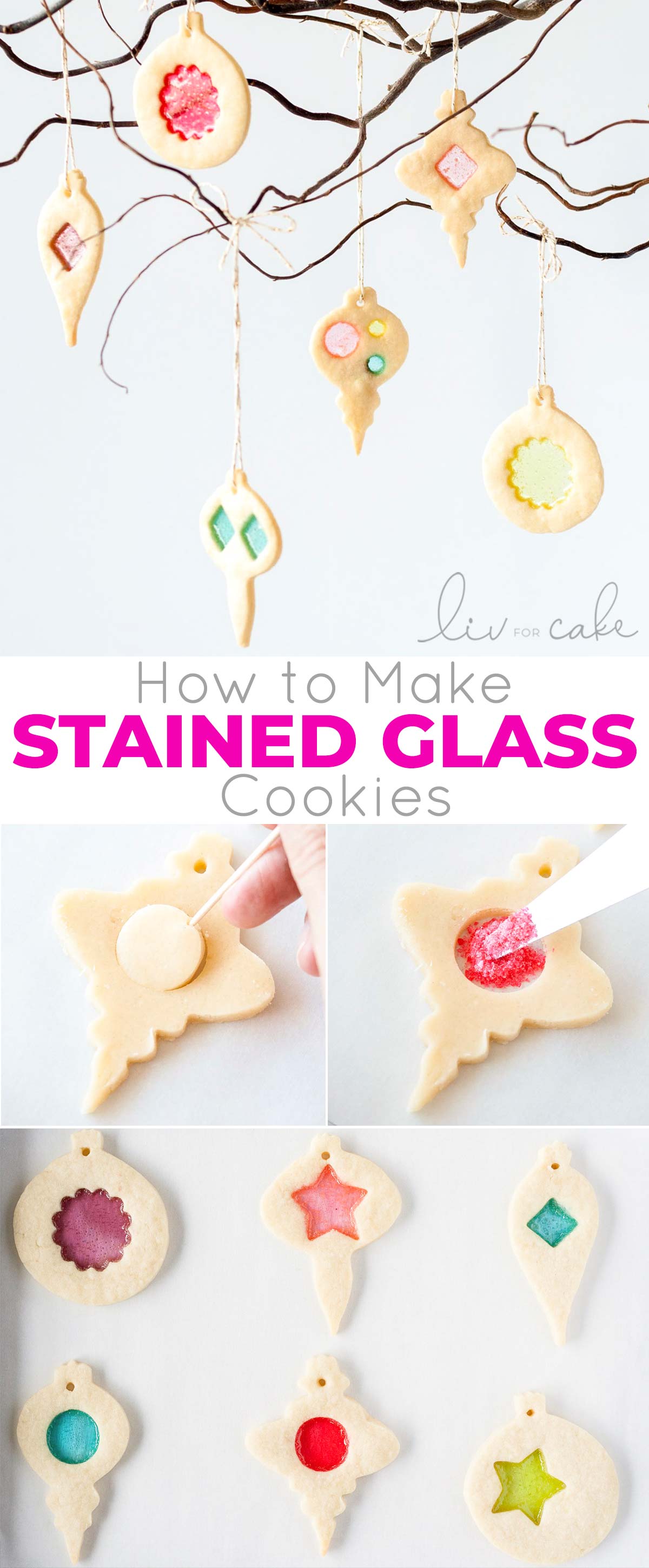 Stained Glass Cookies Photo Collage