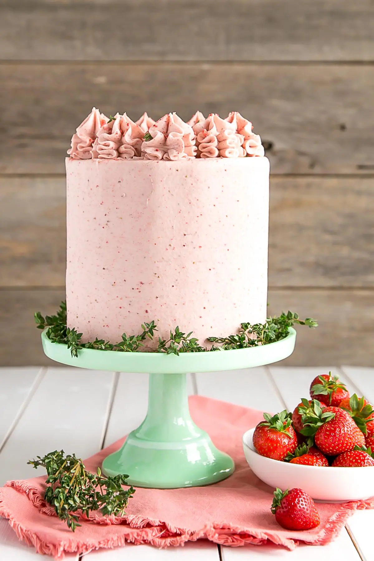 From scratch strawberry cake recipe.