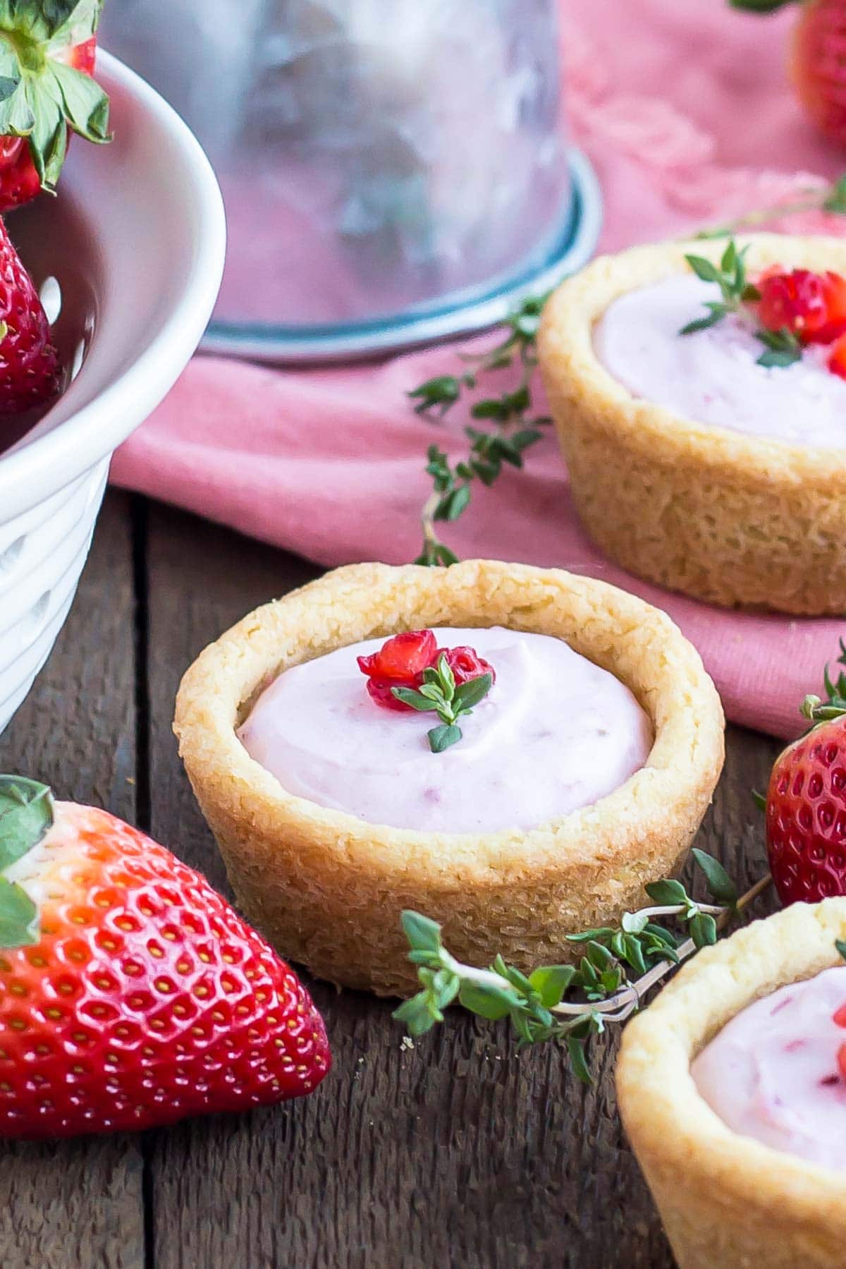 cookie cups and berries