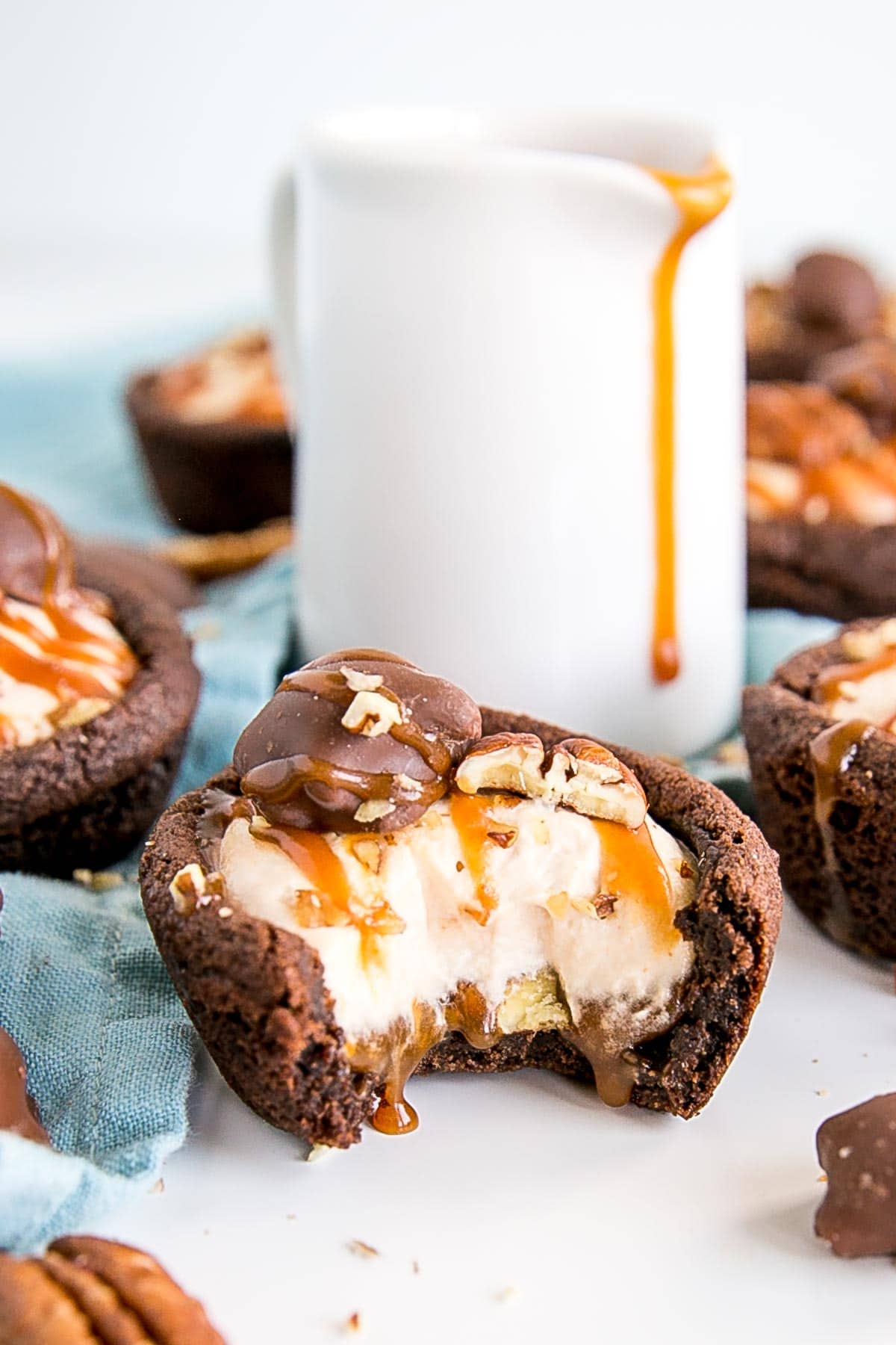 Another bite shot of the Turtle Cookie Cup