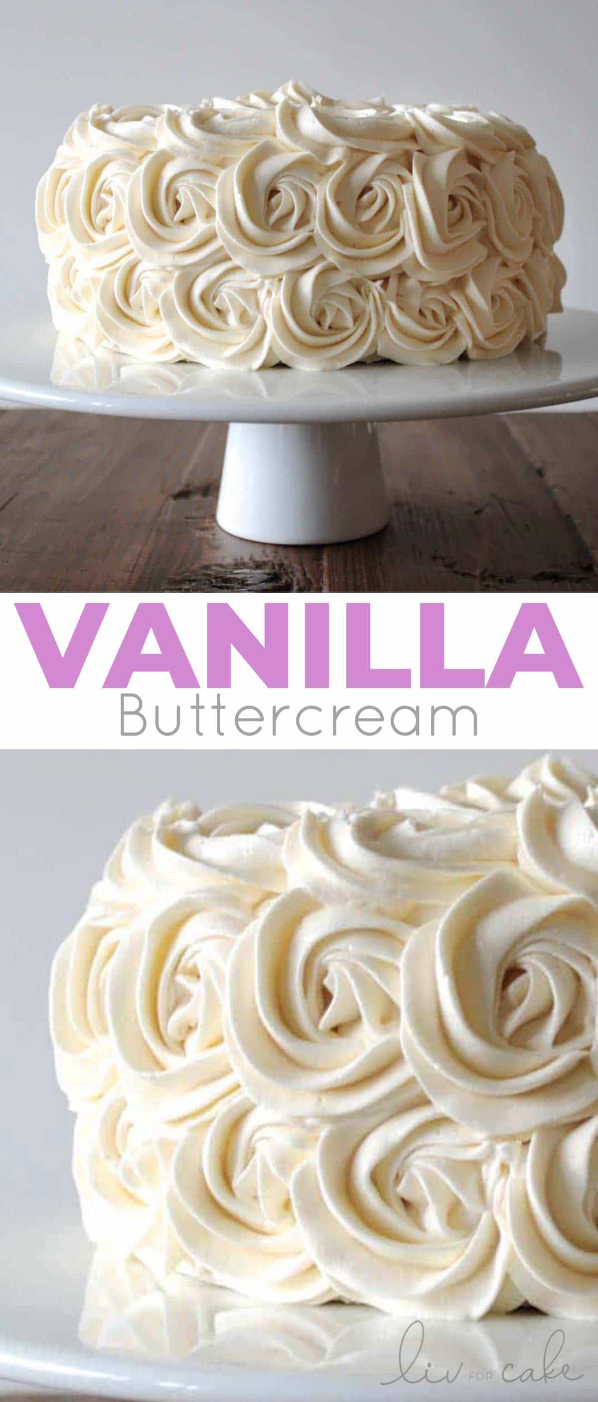 Vanilla buttercream photo collage