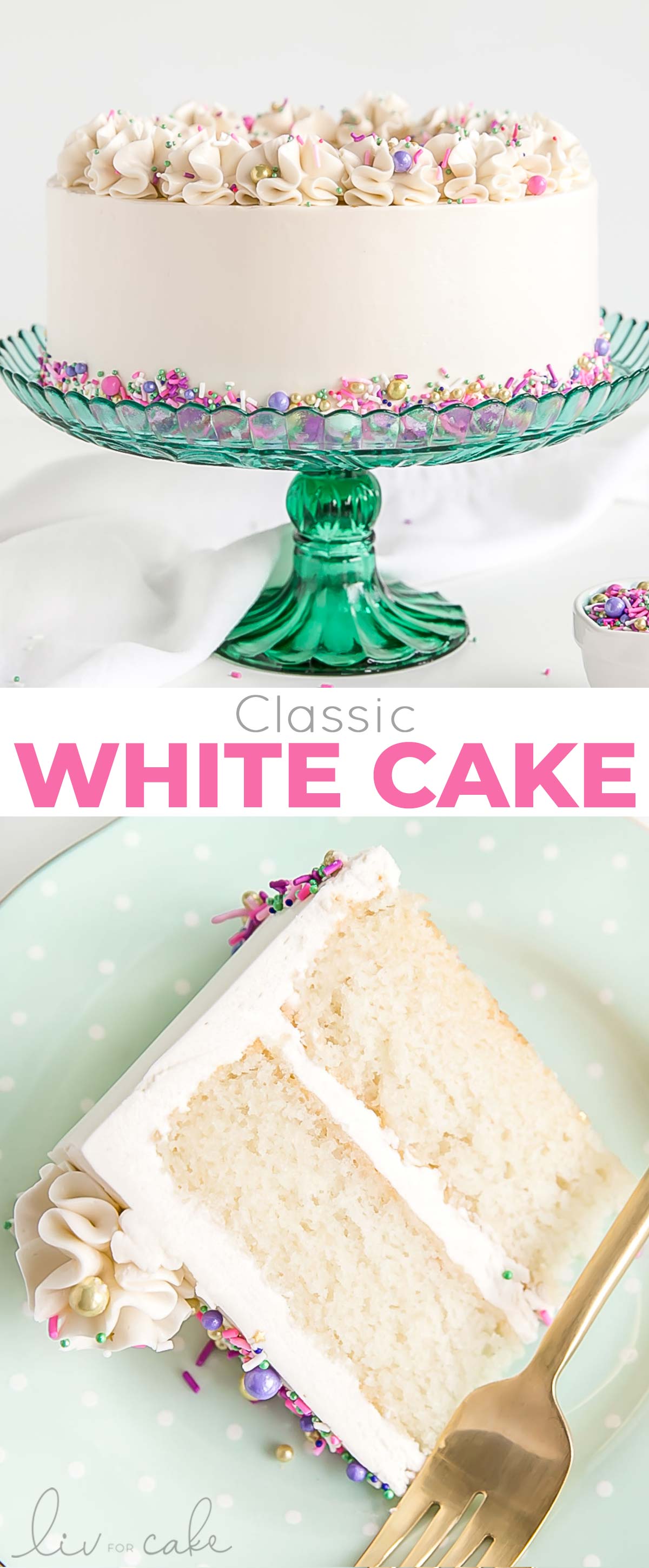 white cake collage