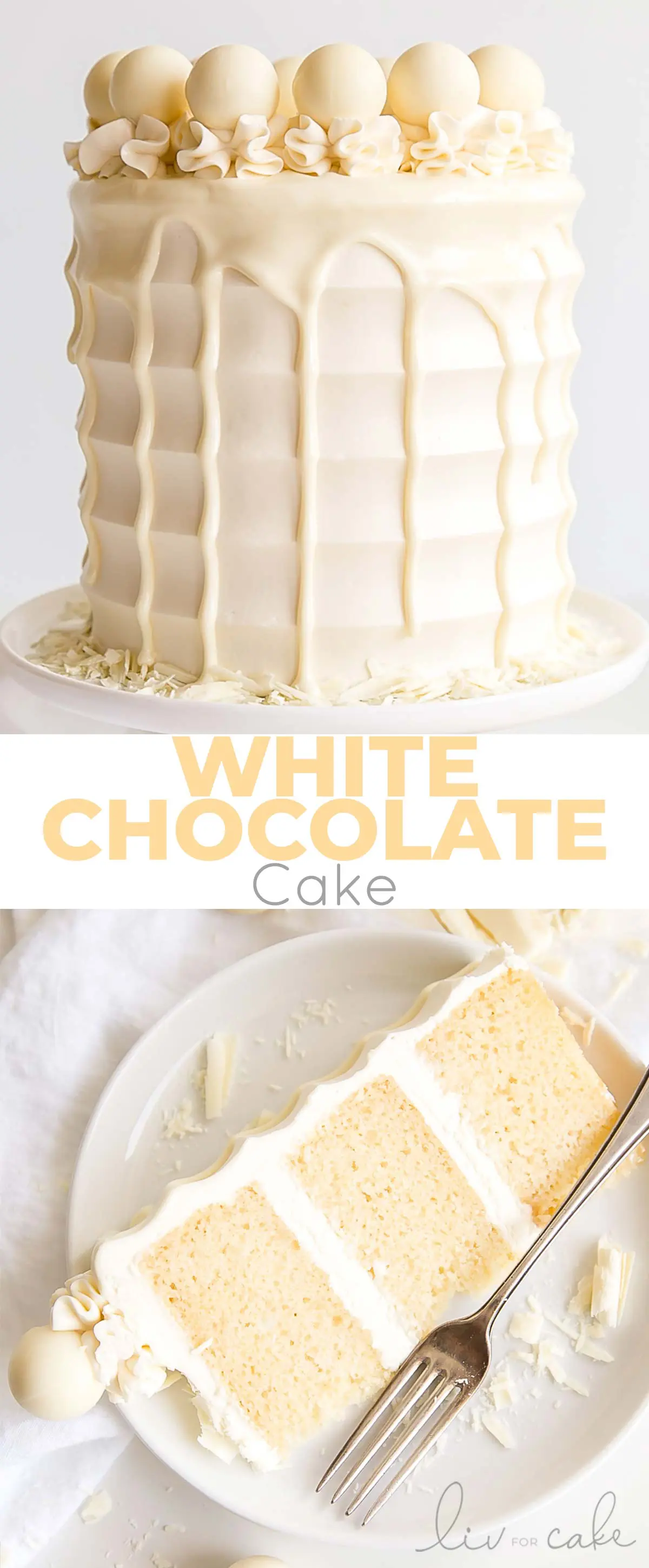 White Chocolate Cake collage