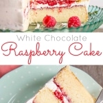 This White Chocolate Raspberry Cake combines white chocolate cake layers with a white chocolate swiss meringue buttercream, fresh raspberries, and raspberry jam. A perfect flavour combination! | livforcake.com