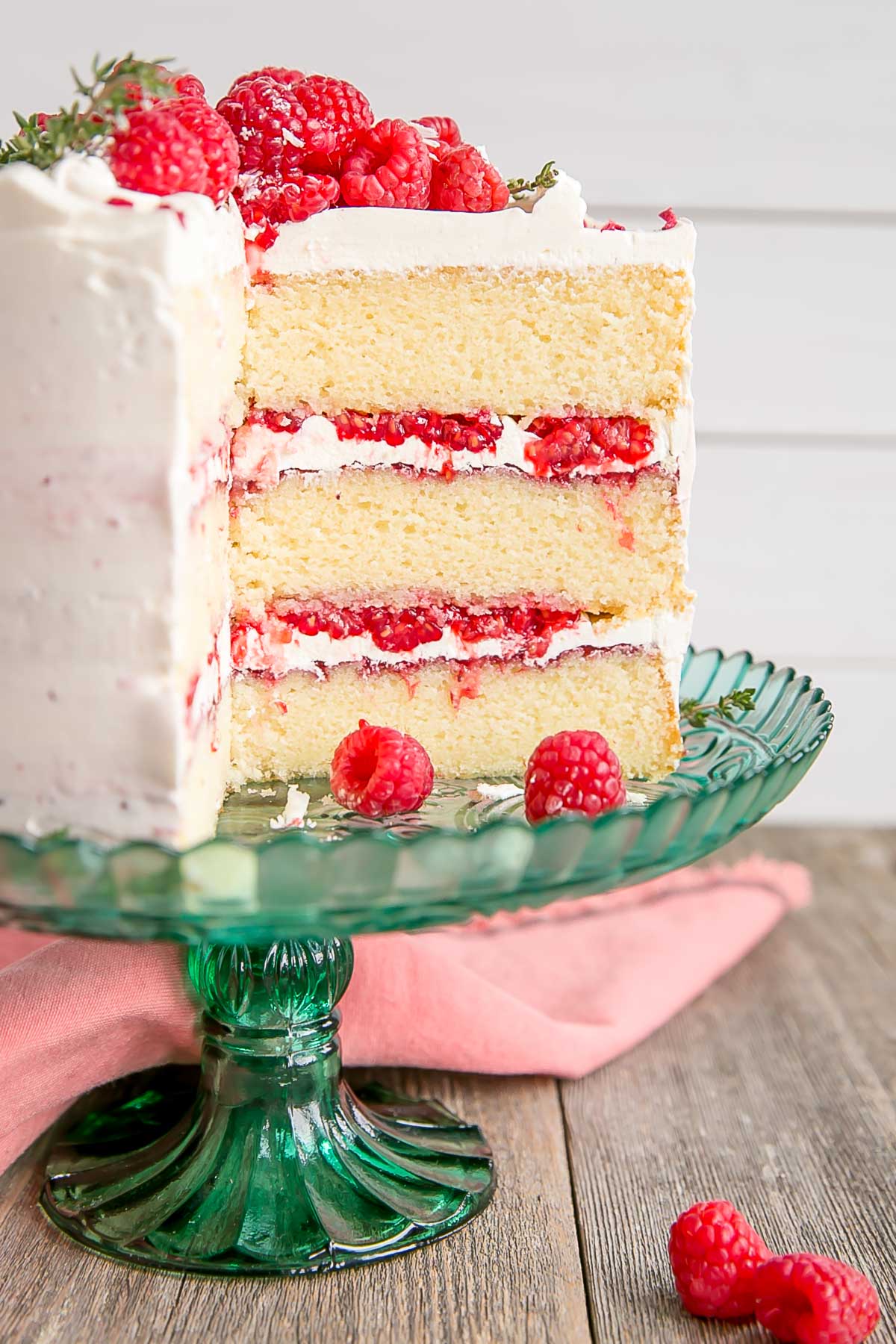 White Chocolate Raspberry Cake